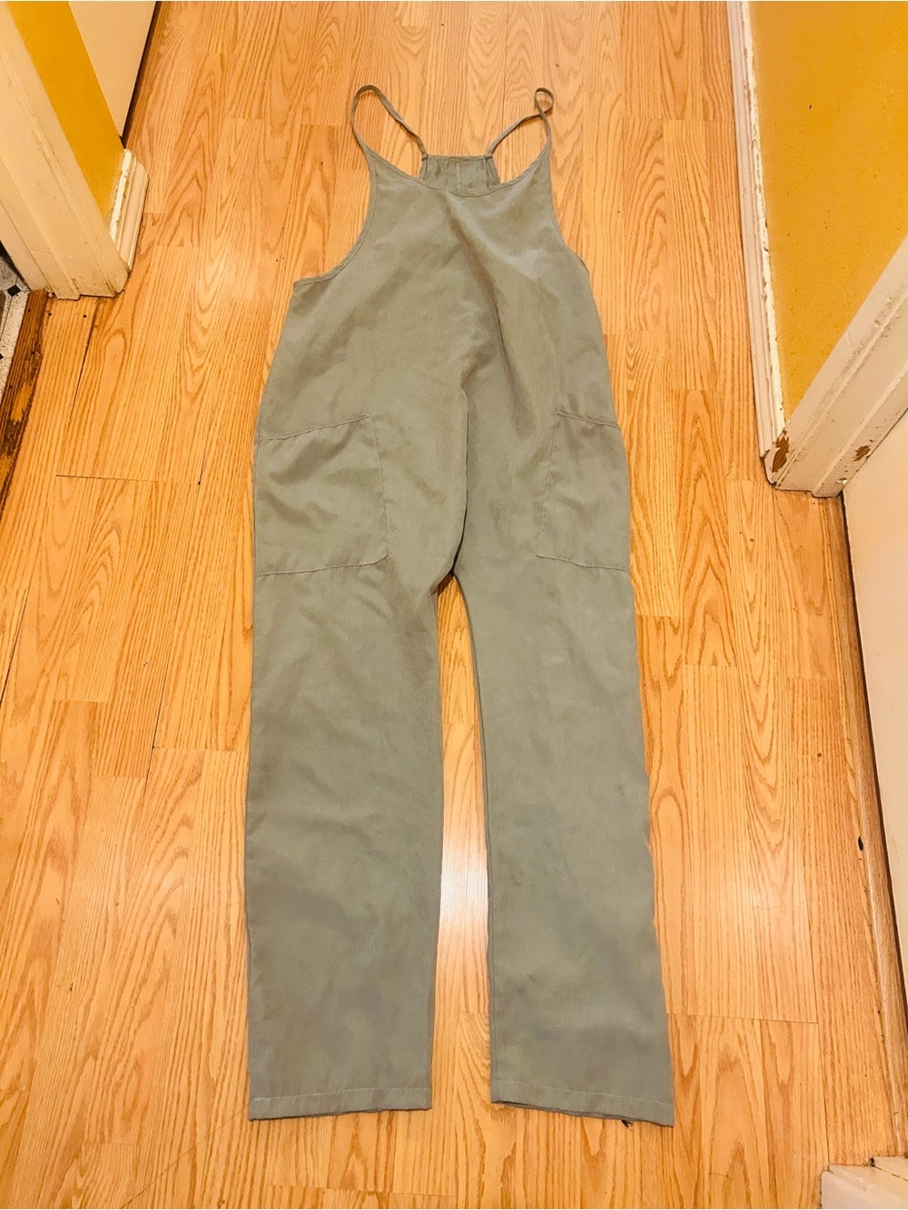 Women’s Olive Green Utility Overalls Sz L